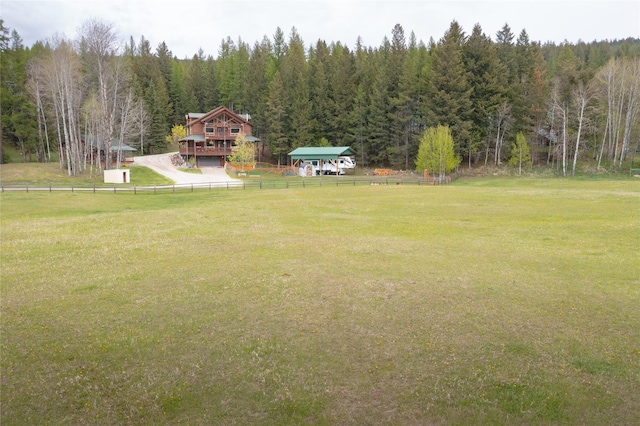 12520 Pinkham Creek Rd, Rexford, MT 59930 - view of yard with a view of trees and a detached carport