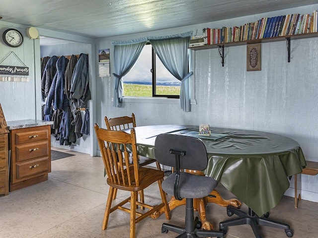 89 Wild Rose Trl, Roberts, MT 59070 - dining room with finished concrete floors