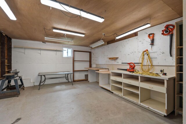 160 Sherwood Ln, Kalispell, MT 59901 - below grade area featuring a workshop area
