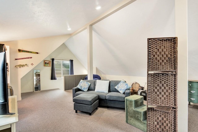 2795 Renae Ct, Missoula, MT 59804 - carpeted living area featuring lofted ceiling