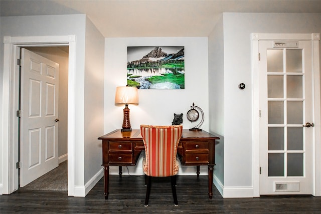 883 Saint Andrews Dr, Columbia Falls, MT 59912 - home office featuring baseboards and wood finished floors