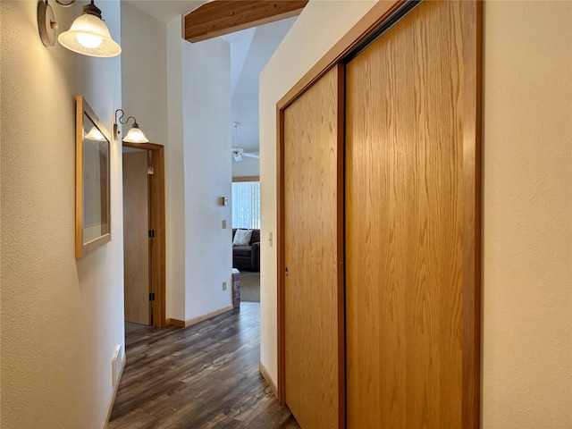 883 Saint Andrews Dr, Columbia Falls, MT 59912 - hall featuring dark wood finished floors and baseboards