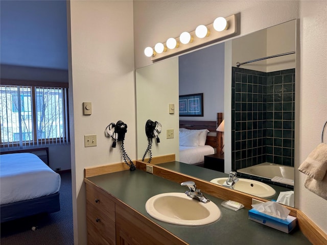 883 Saint Andrews Dr, Columbia Falls, MT 59912 - ensuite bathroom with washtub / shower combination and vanity