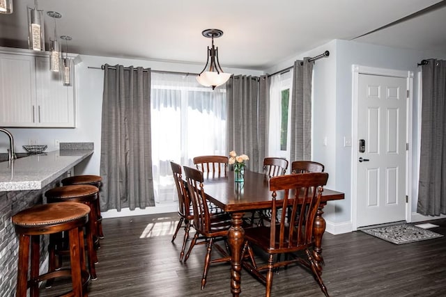 883 Saint Andrews Dr, Columbia Falls, MT 59912 - dining space with dark wood finished floors