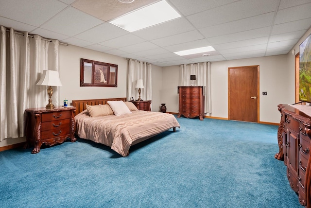 245 Blanchard Lake Rd, Whitefish, MT 59937 - carpeted bedroom with a drop ceiling