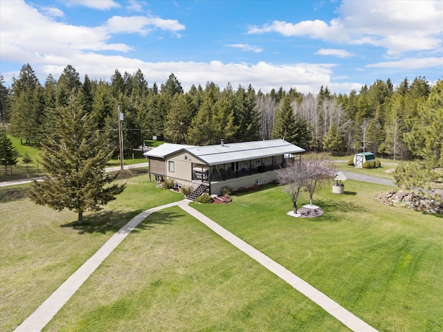 245 Blanchard Lake Rd, Whitefish, MT 59937 - view from above of property featuring a heavily wooded area