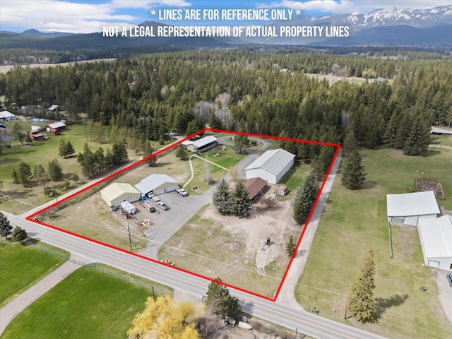 245 Blanchard Lake Rd, Whitefish, MT 59937 - aerial view of property's location with property boundaries highlighted