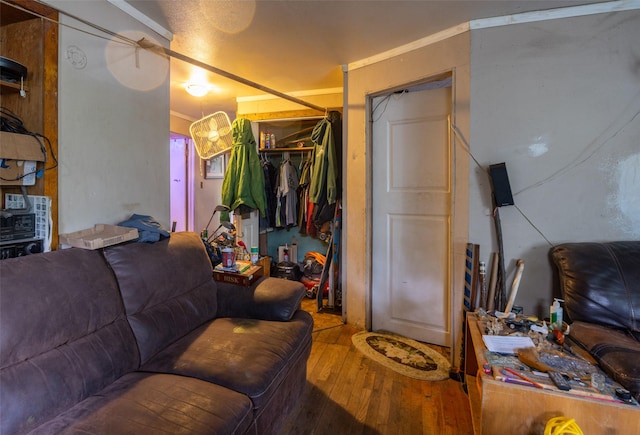 103 6th St, Alberton, MT 59820 - living area with hardwood / wood-style floors