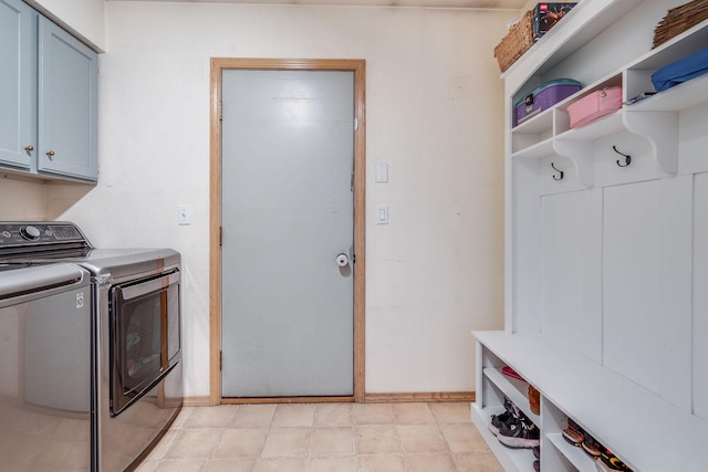 30 Knapp Ln, Kalispell, MT 59901 - laundry area with cabinet space, separate washer and dryer, and baseboards