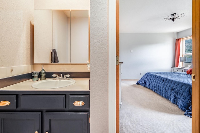 30 Knapp Ln, Kalispell, MT 59901 - bathroom with vanity and a textured wall