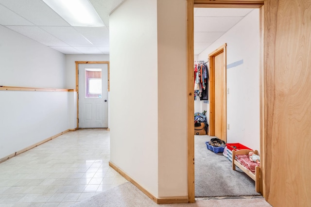 30 Knapp Ln, Kalispell, MT 59901 - hall with baseboards and a drop ceiling