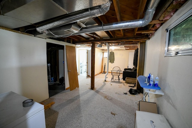 312 12th Ave N, Shelby, MT 59474 - unfinished below grade area featuring carpet