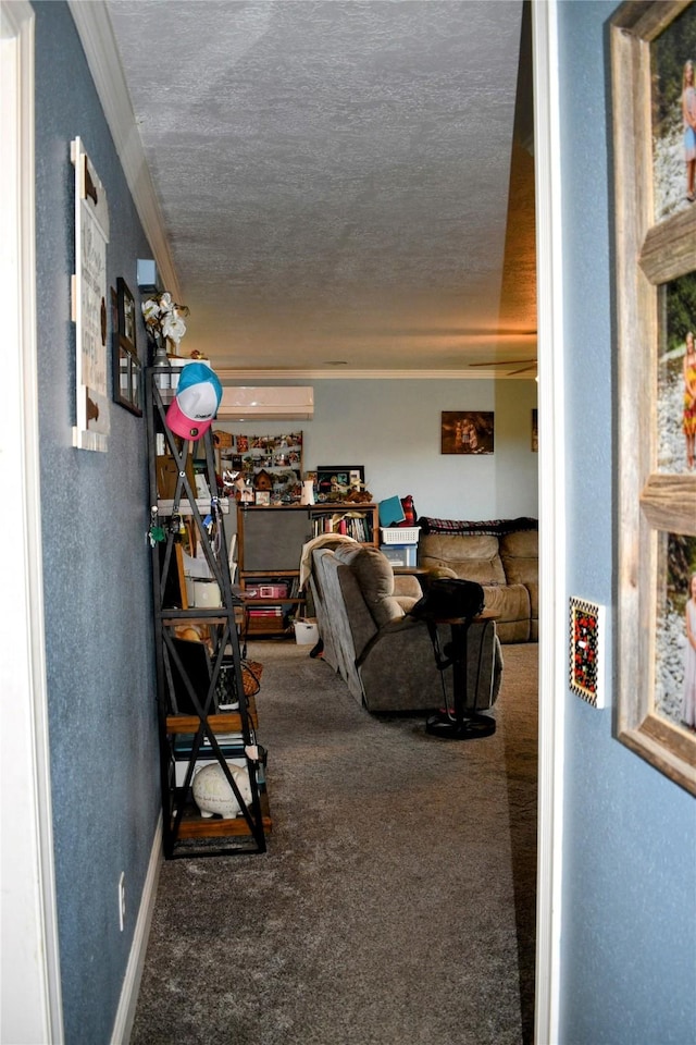 83 Indian Head Rd, Libby, MT 59923 - living area with carpet flooring and a textured ceiling