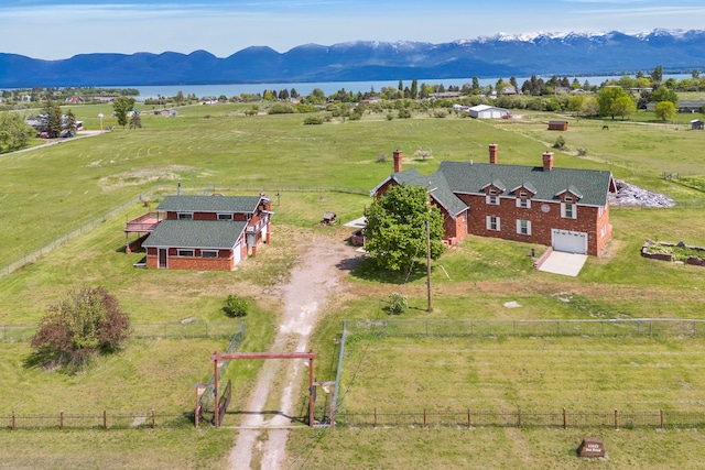 33562 Fox Rd, Polson, MT 59860 - view of rural area featuring a water and mountain view and a pastoral area