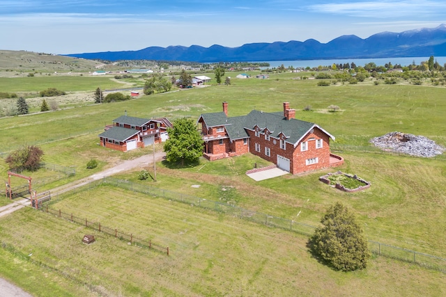 33562 Fox Rd, Polson, MT 59860 - overview of rural landscape with a pastoral area and a water and mountain view