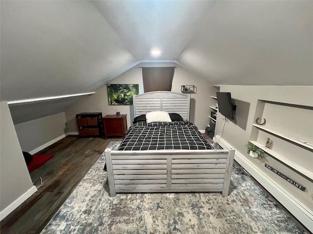 1008 4th Ave S, Great Falls, MT 59405 - bedroom with wood finished floors, lofted ceiling, and baseboards