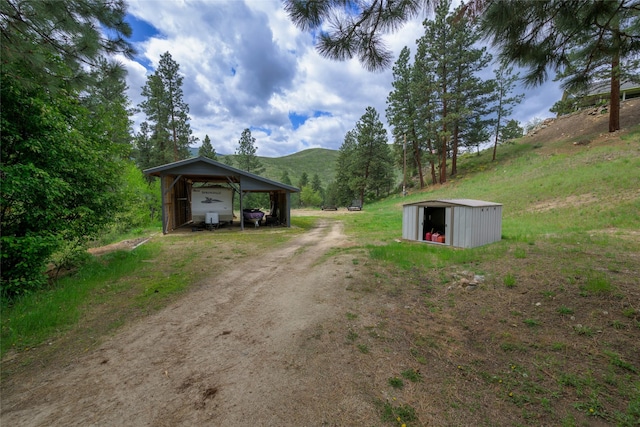 5380 US Highway 93, Conner, MT 59827 - view of dirt / gravel driveway with a mountain view