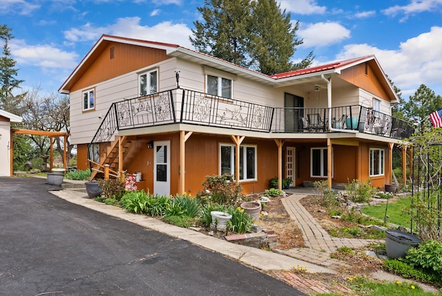 30 Panoramic Dr, Kalispell, MT 59901 - view of front of property featuring stairs and a balcony