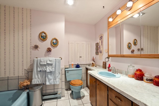 30 Panoramic Dr, Kalispell, MT 59901 - bathroom featuring tile patterned flooring, vanity, and a tub to relax in