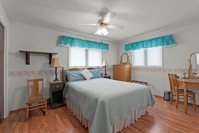 30 Panoramic Dr, Kalispell, MT 59901 - bedroom with wood finished floors and ceiling fan