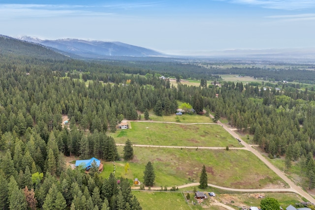 629 Alvista Loop, Hamilton, MT 59840 - aerial view of property's location with a forest and a mountainous background