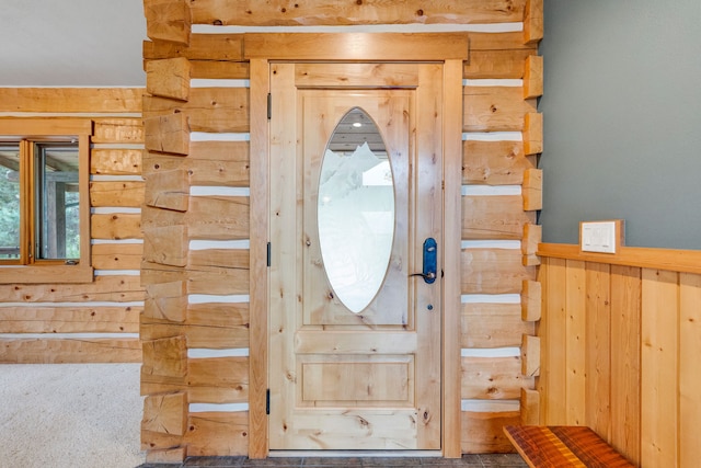 629 Alvista Loop, Hamilton, MT 59840 - foyer entrance featuring wooden walls