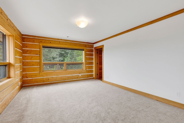 629 Alvista Loop, Hamilton, MT 59840 - empty room with plenty of natural light, carpet flooring, baseboards, and ornamental molding