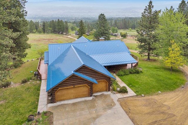 629 Alvista Loop, Hamilton, MT 59840 - view from above of property with a heavily wooded area