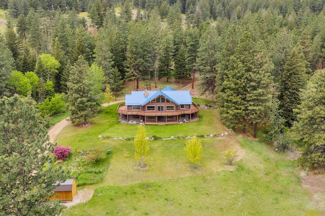 629 Alvista Loop, Hamilton, MT 59840 - aerial view of property and surrounding area featuring a forest