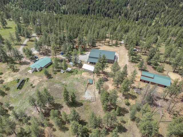 3185 Hubbart Dam Rd, Marion, MT 59925 - aerial view of property and surrounding area featuring a forest