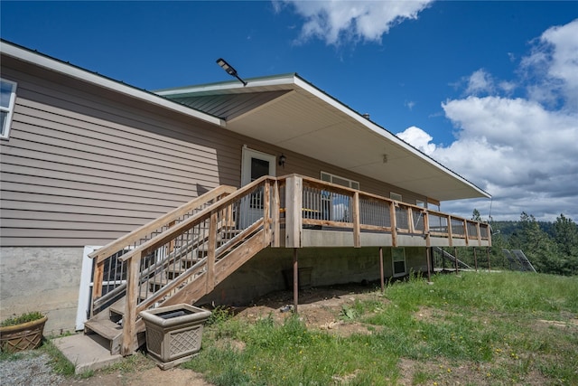 3185 Hubbart Dam Rd, Marion, MT 59925 - view of side of property with a wooden deck