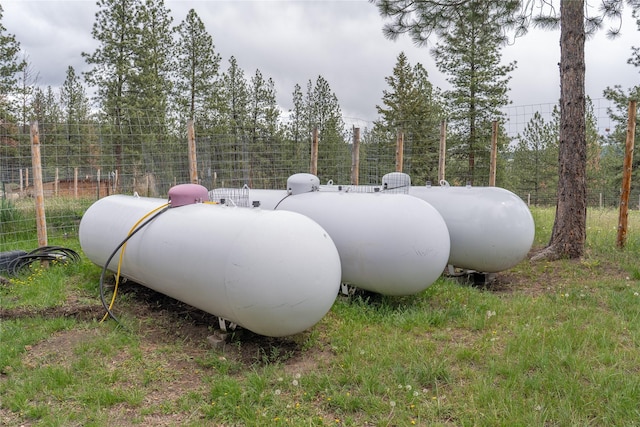 3185 Hubbart Dam Rd, Marion, MT 59925 - exterior view of propane tank