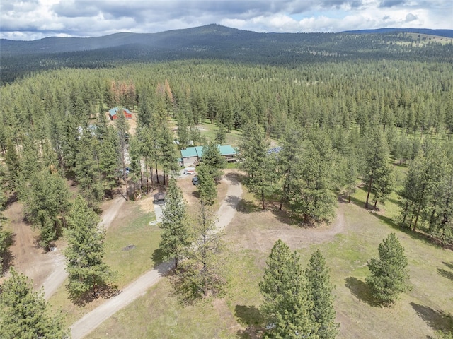 3185 Hubbart Dam Rd, Marion, MT 59925 - aerial view of a forest and a mountain backdrop