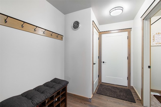 3870 Swan Rd, East Helena, MT 59635 - mudroom with wood finished floors and baseboards