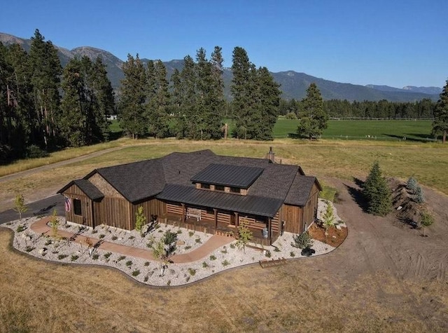 27 Elk Meadow Ln, Kalispell, MT 59901 - aerial view of property and surrounding area featuring a mountainous background