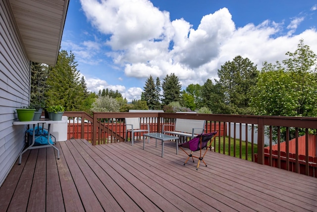 5 Darlene Rd, Columbia Falls, MT 59912 - view of wooden deck