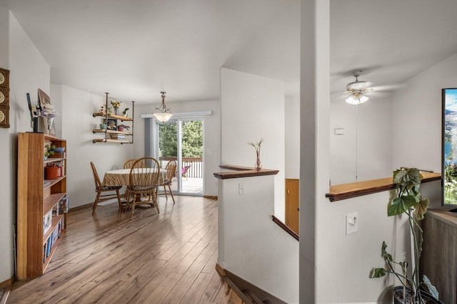 5 Darlene Rd, Columbia Falls, MT 59912 - dining room featuring hardwood / wood-style floors and ceiling fan
