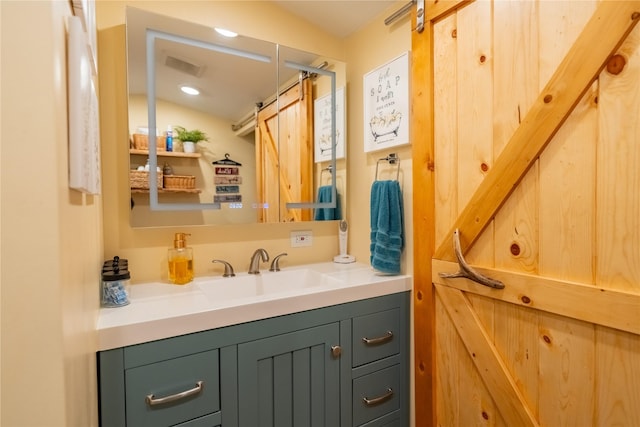 11537 Mt Highway 37 N, Libby, MT 59923 - bathroom featuring vanity and vaulted ceiling