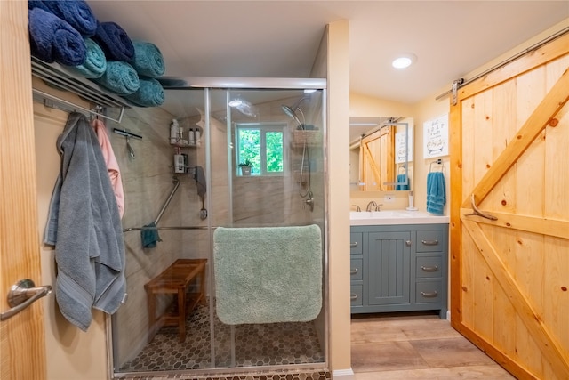 11537 Mt Highway 37 N, Libby, MT 59923 - bathroom featuring vanity and a stall shower