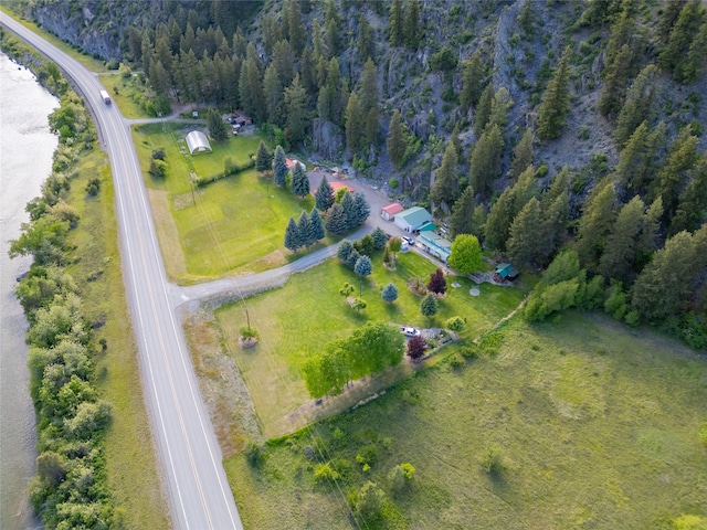 11537 Mt Highway 37 N, Libby, MT 59923 - aerial view of property and surrounding area with rural landscape
