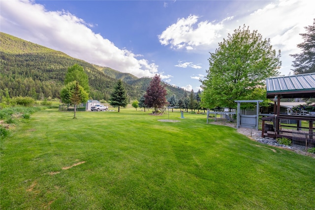 11537 Mt Highway 37 N, Libby, MT 59923 - view of grassy yard featuring a mountain view