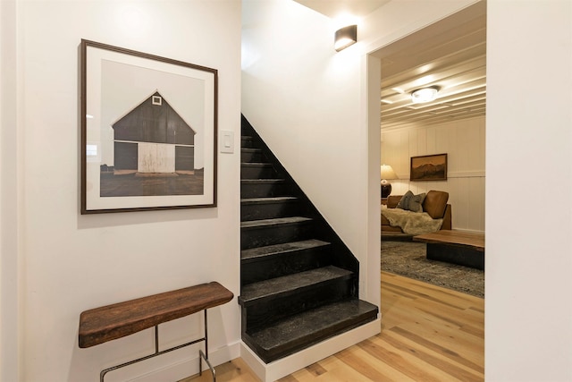 2929 Sunrise Promenade Promenade, Missoula, MT 59801 - staircase featuring wood finished floors