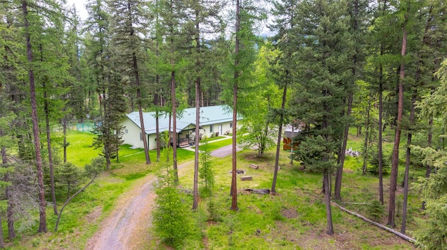 13033 Trinkus Ln, Bigfork, MT 59911 - view from above of property featuring a forest
