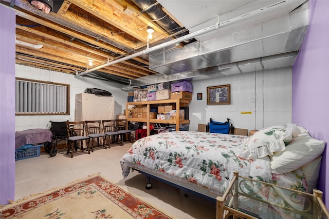 13033 Trinkus Ln, Bigfork, MT 59911 - bedroom with concrete flooring