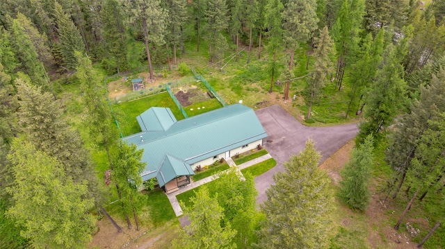 13033 Trinkus Ln, Bigfork, MT 59911 - view of subject property with a heavily wooded area