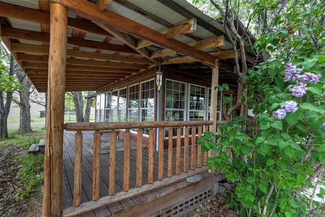 874 Coal Pit Rd, Corvallis, MT 59828 - view of wooden deck