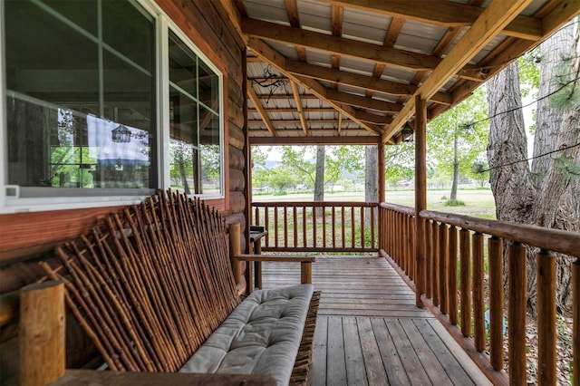 874 Coal Pit Rd, Corvallis, MT 59828 - view of wooden deck