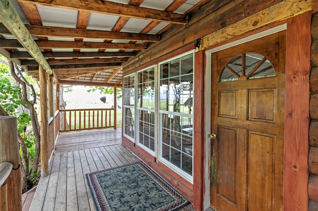 874 Coal Pit Rd, Corvallis, MT 59828 - view of wooden deck