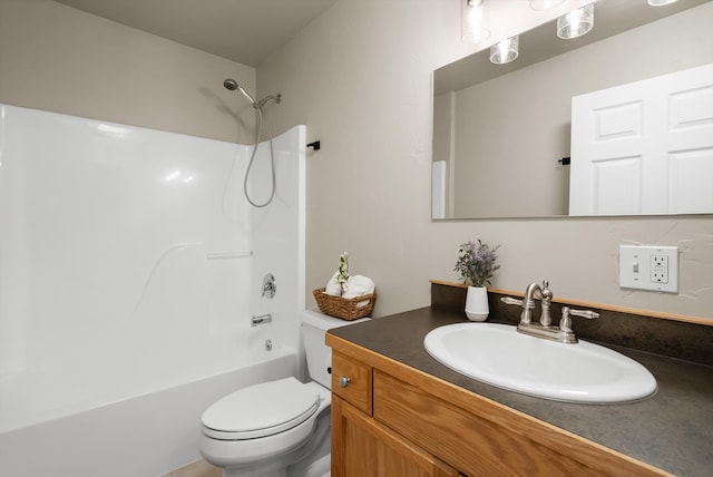 28 Bethany St, Columbia Falls, MT 59912 - bathroom with vanity, toilet, and shower / washtub combination