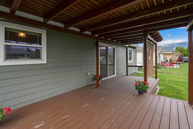 28 Bethany St, Columbia Falls, MT 59912 - view of wooden deck